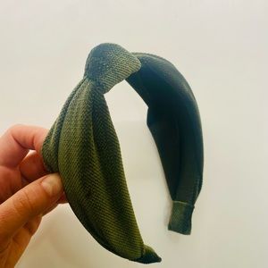 anthropologie top knot satin headband